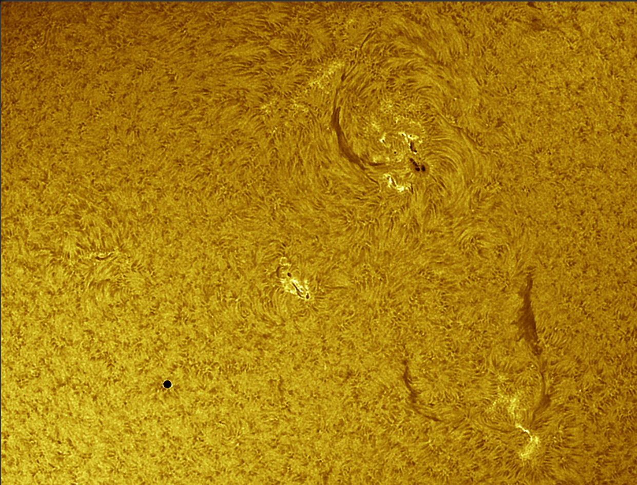 Mercury In transit across the Sun 9th May 2016 By Alan Clitherow. This image taken with a Lunt LS50 telescope with a B1200 Blocking Filter Copyright A Clitherow, Fyfe .